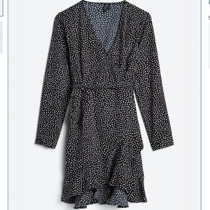 Vero Moda Henna Long Sleeved Wrap Frill Dress - Stitch Fix - Size SP